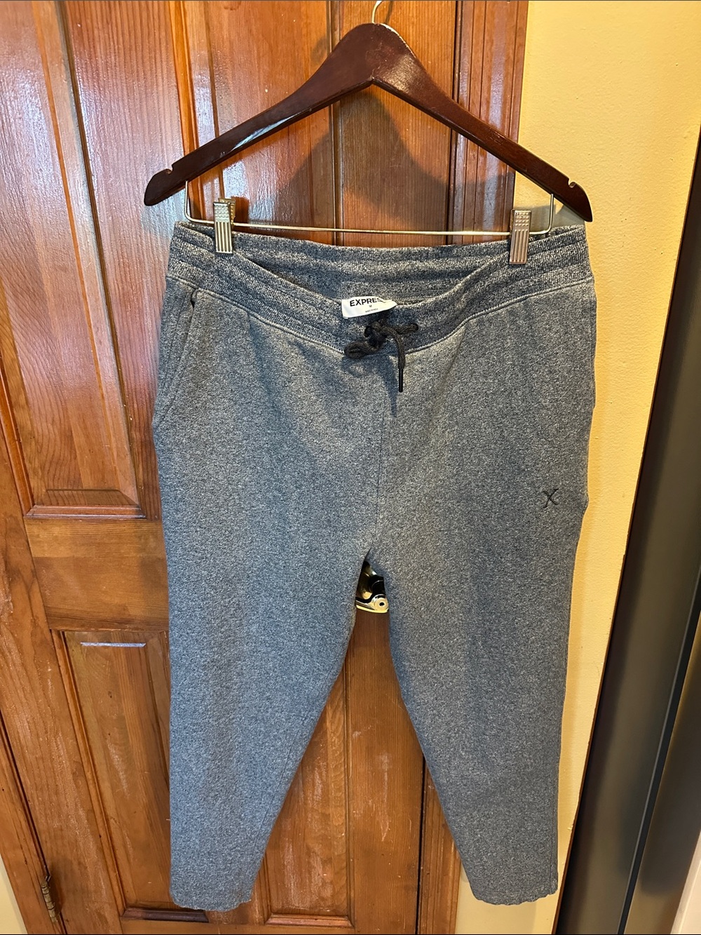 Express Mens Charcoal Gray Knit Jogger Pants